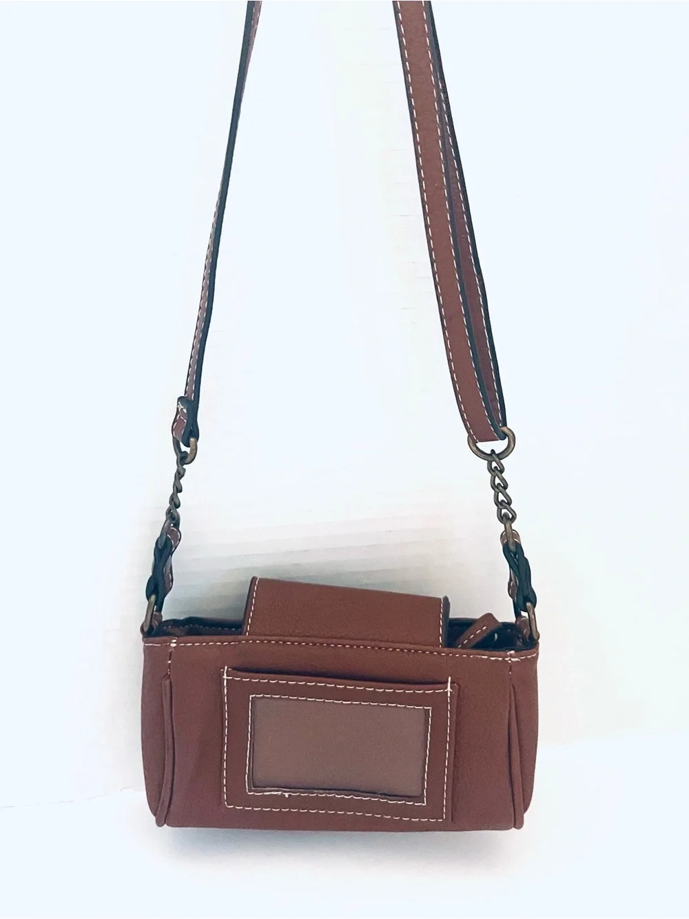 Ginger Snaps Brown Women’s Crossbody Mini Bag with Decorative Studs